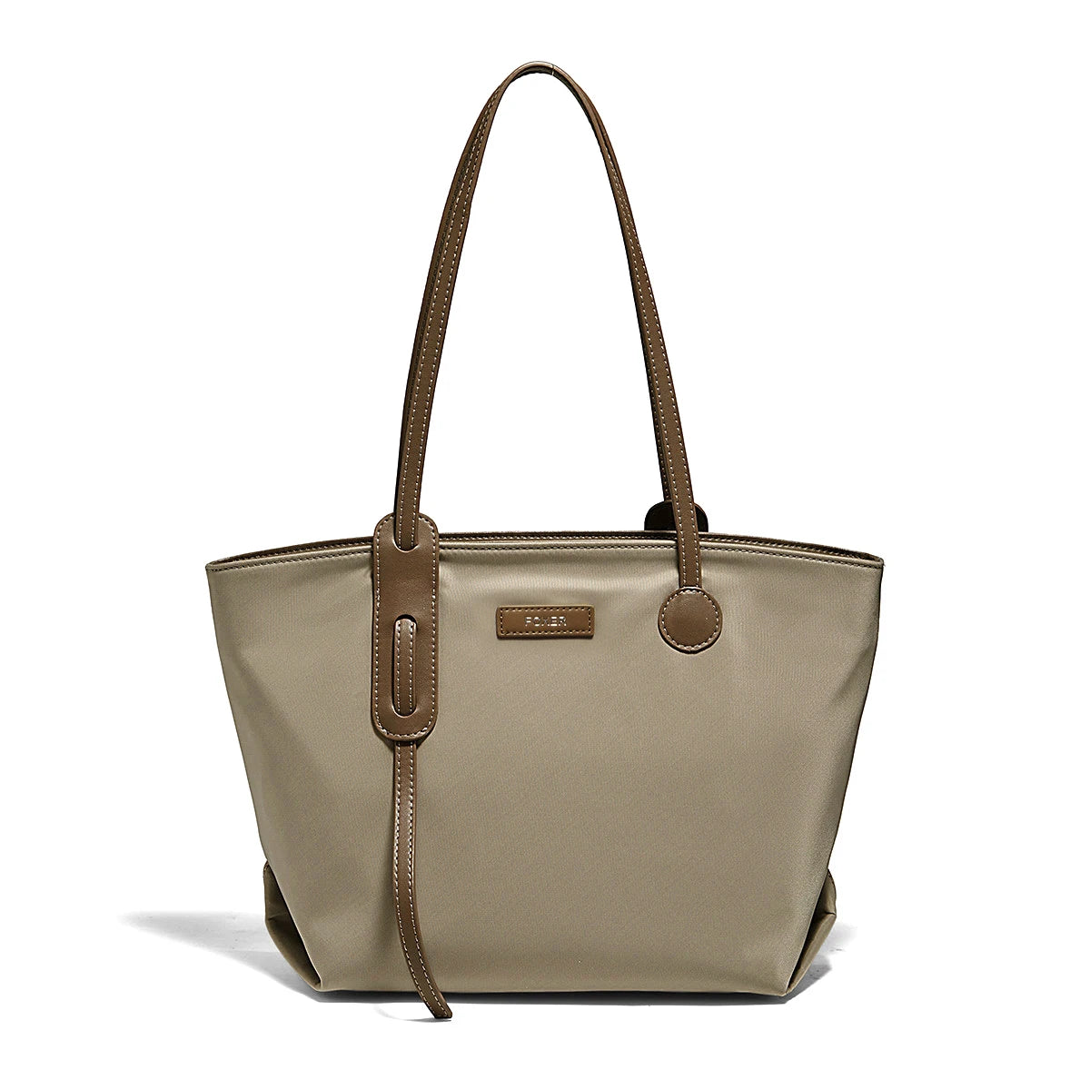 FOXER Women's Large Capacity Tote Bag Casual PU Leather Lady's Shoulder Bag Commute Travel Handbag All-match