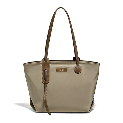 FOXER Women's Large Capacity Tote Bag Casual PU Leather Lady's Shoulder Bag Commute Travel Handbag All-match