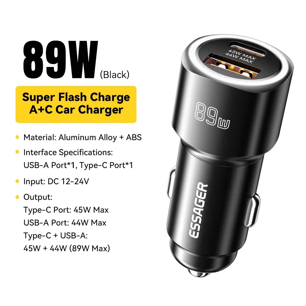 Essager USB C Car Charger - ShopHub