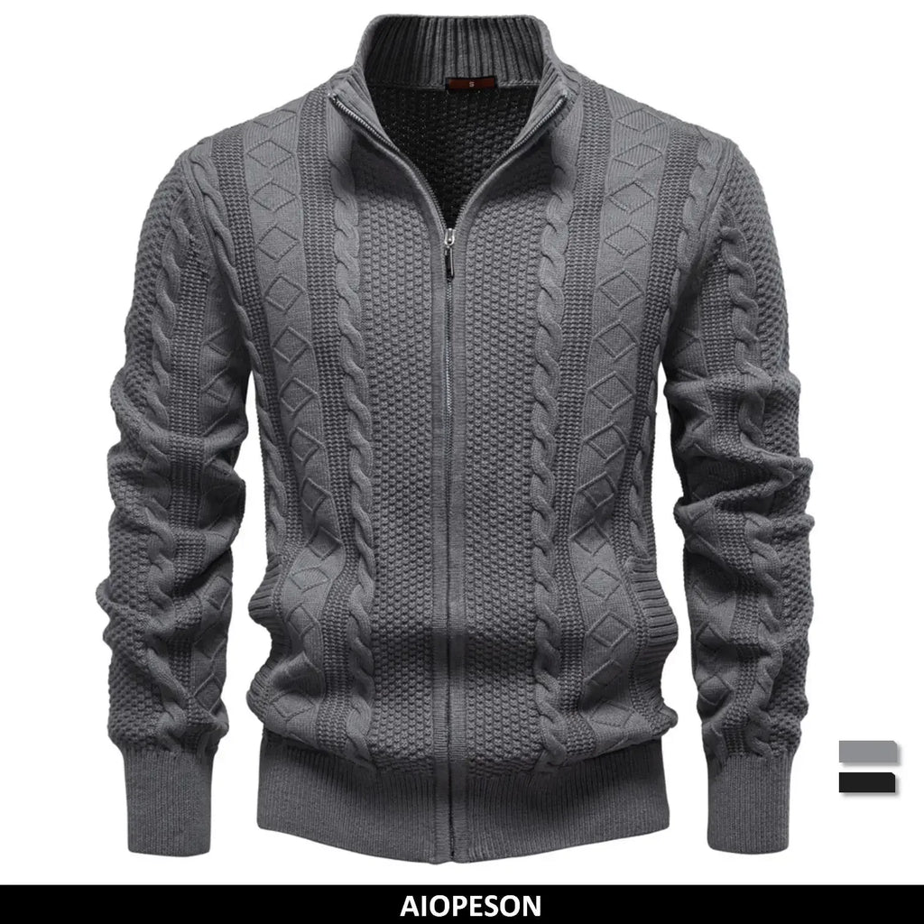 AIOPESON Classic Zip Up Jumpers - ShopHub