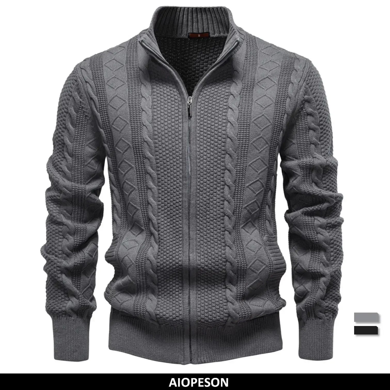 AIOPESON Classic Zip Up Jumpers - ShopHub