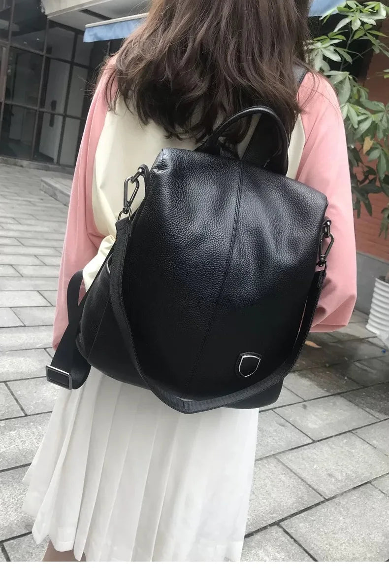 ZOOLER Hot Seller Women Cow Backpack 100% Genuine Leather Backpack Causal School Bags Travel Cowskin Female Backpacks#Z186