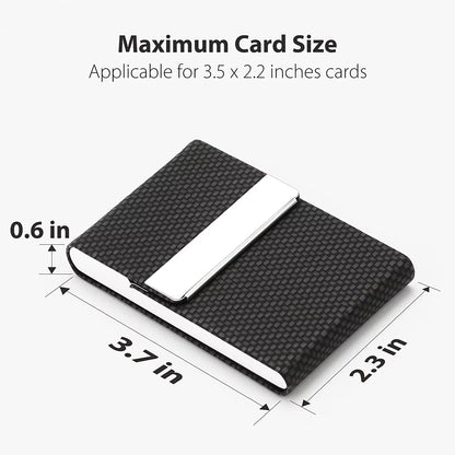 RFID Business Credit Card Holders Luxury Leather Men Wallets Metal Bank Cardholder Case Storage Visit Purses Minimalist Wallet