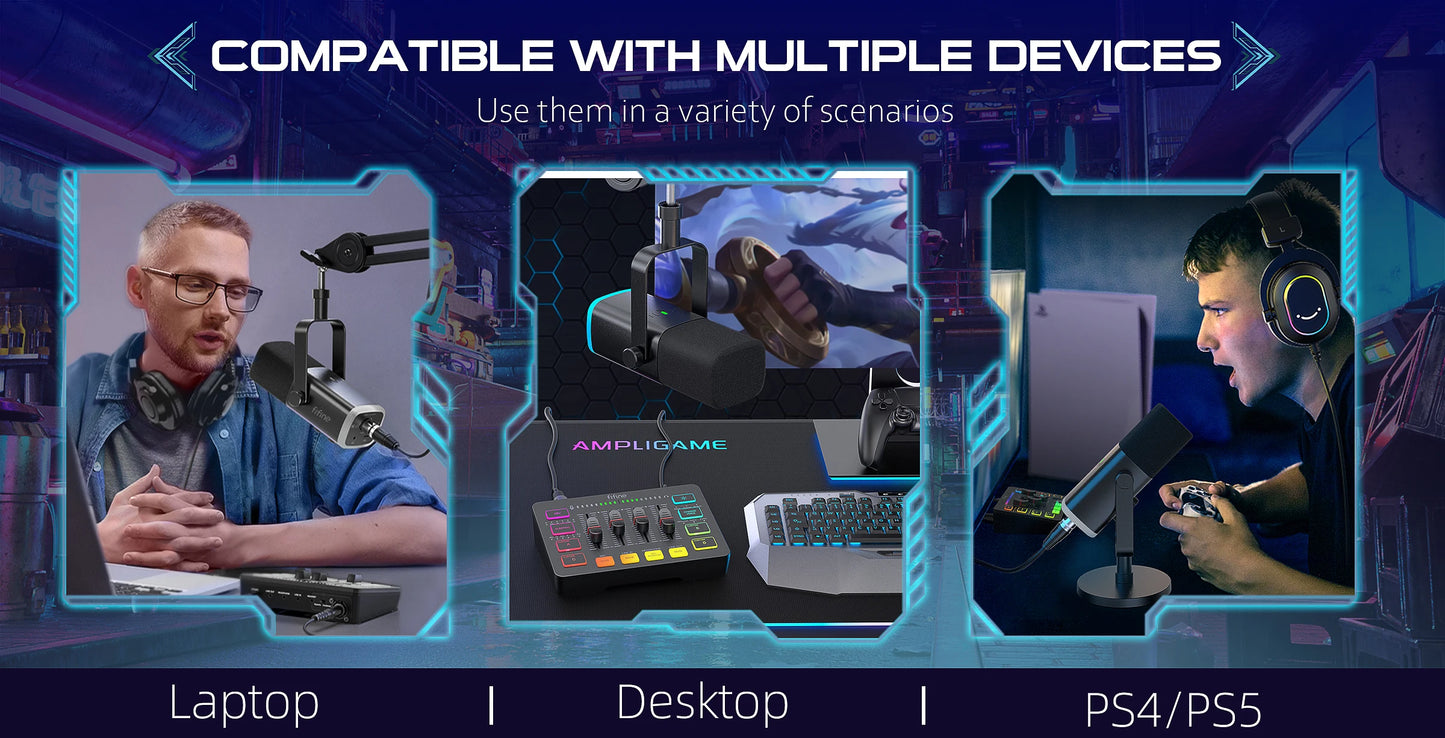 FIFINE Gaming Audio Set - Your Ultimate Companion for Streaming and Podcasting