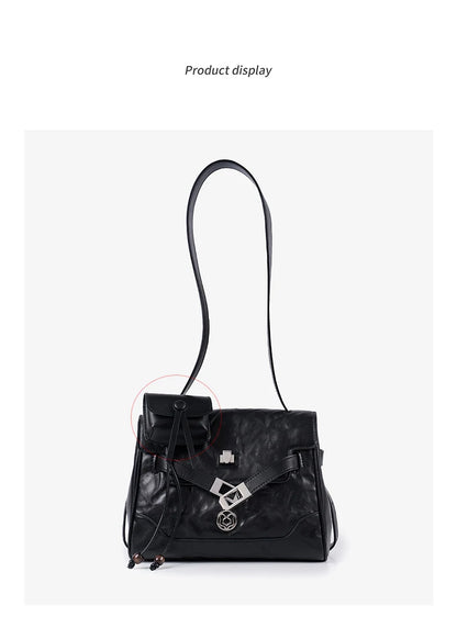 FOXER Vintage Wrinkle Genuine Leather Tote Bag
