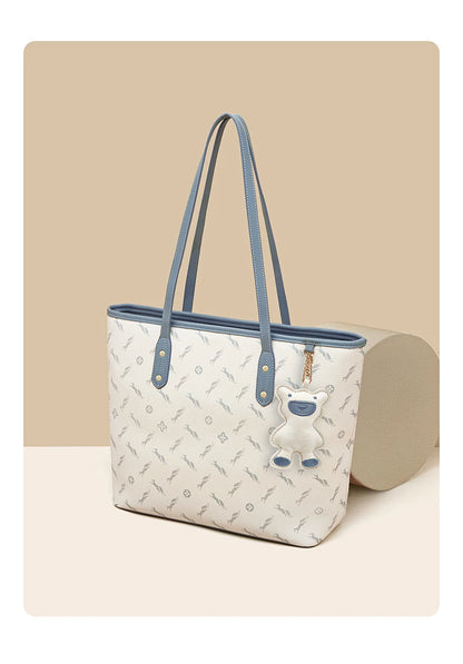 FOXER PU Leather Women Shoulder Bag Casual Female Handbag Large Capacity Tote Bag for Daily & Commute