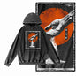 Dragon Strike Acid-Washed Black Graphic Hoodie