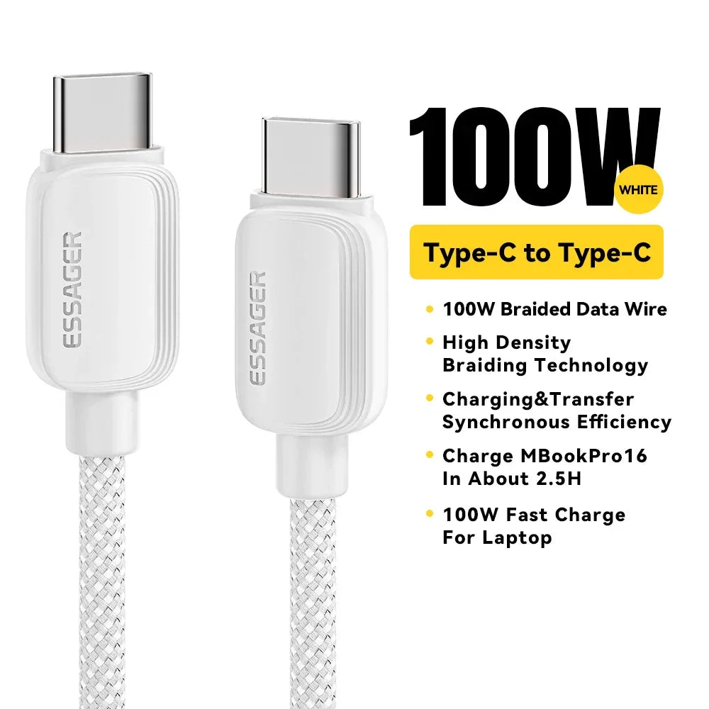 Essager 100W USB Type C to USB C Cable - ShopHub