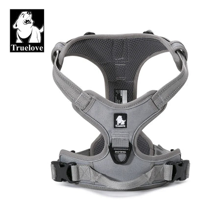 Truelove Pet Harness Reflective Nylon Large Pet Dog Harness All Weather Padded Adjustable Safety Vehicular Leads for Dog TLH5651