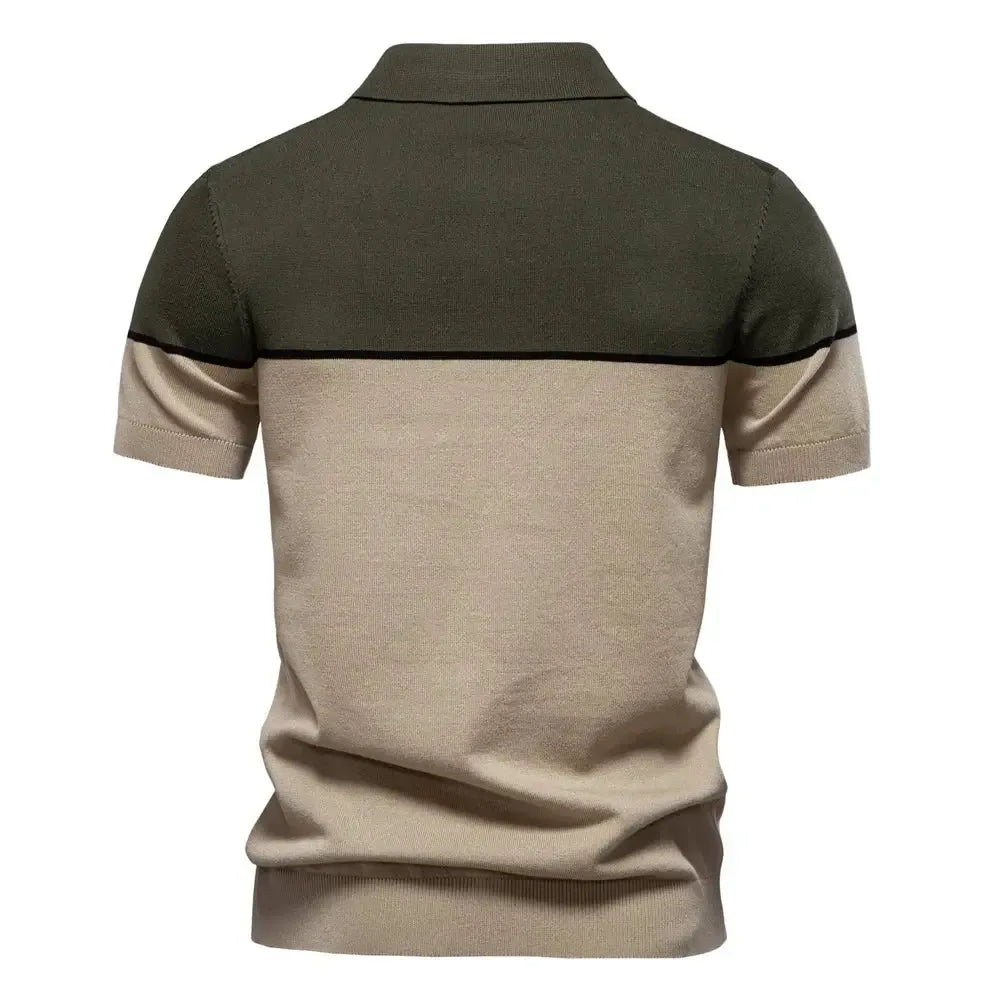 Men's Slim Fit Solid & Striped Polo Shirts - ShopHub