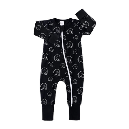 Kids Tales Little Daydream Cotton-Blend Double-Zip Romper