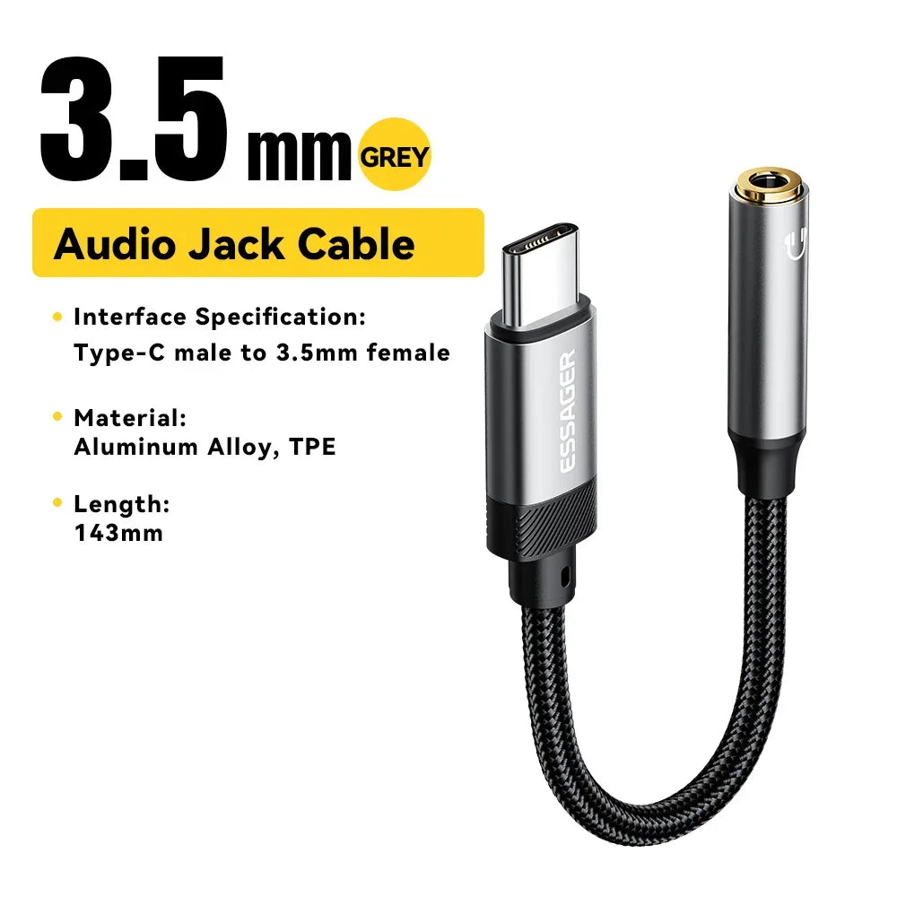Essager Type C to 3.5mm Jack AUX Cable - ShopHub