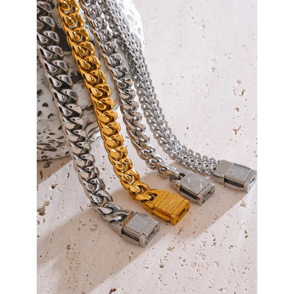 16 Cuban Chain Men's Bracelet Bangle - ShopHub