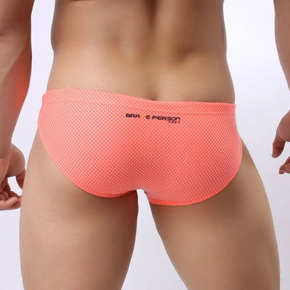 BRAVE PERSON Men's Sexy Briefs - Colourful High-Quality Nylon Underwear for Ultimate Comfort