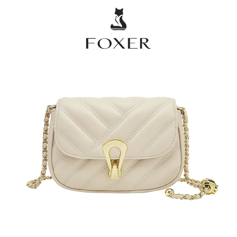 FOXER Women's Quilted Shoulder Bag