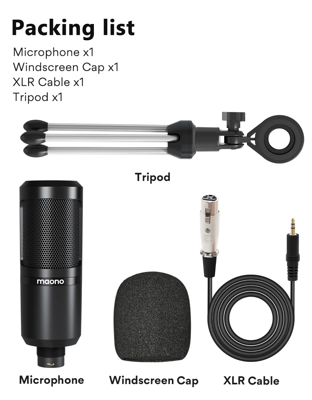 MAONO PM360TR Podcast Microphone 3.5mm Mic for Computer, Laptop, Phones