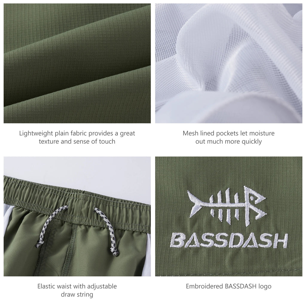 BASSDASH Men's 8” Fishing Water Shorts ShopHub