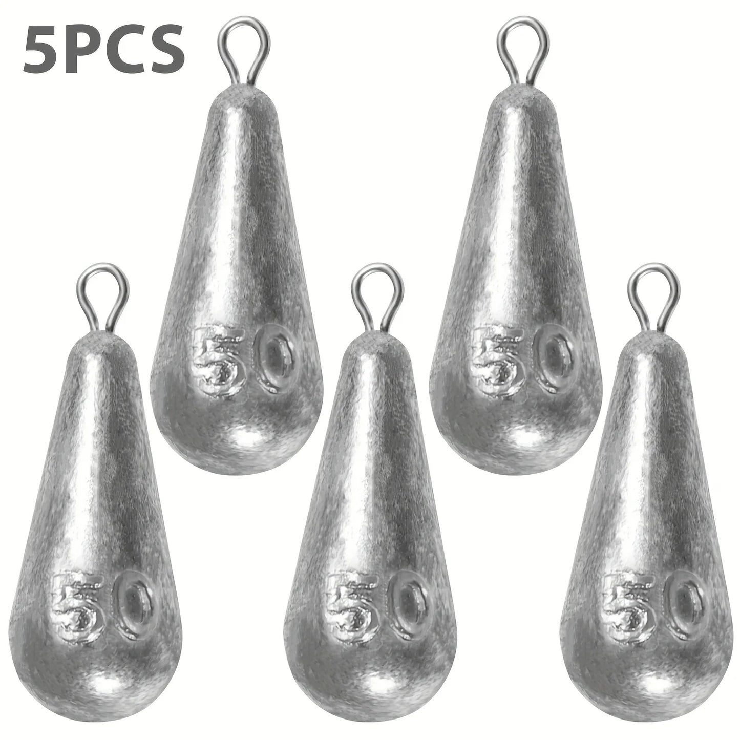 Teardrop Fishing Sinkers – Lead Weights for Bass (10 Sizes) Habicare
