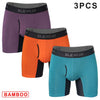 3 Pcs Bamboo Mens Underwear with Opening Breathable Boxershorts