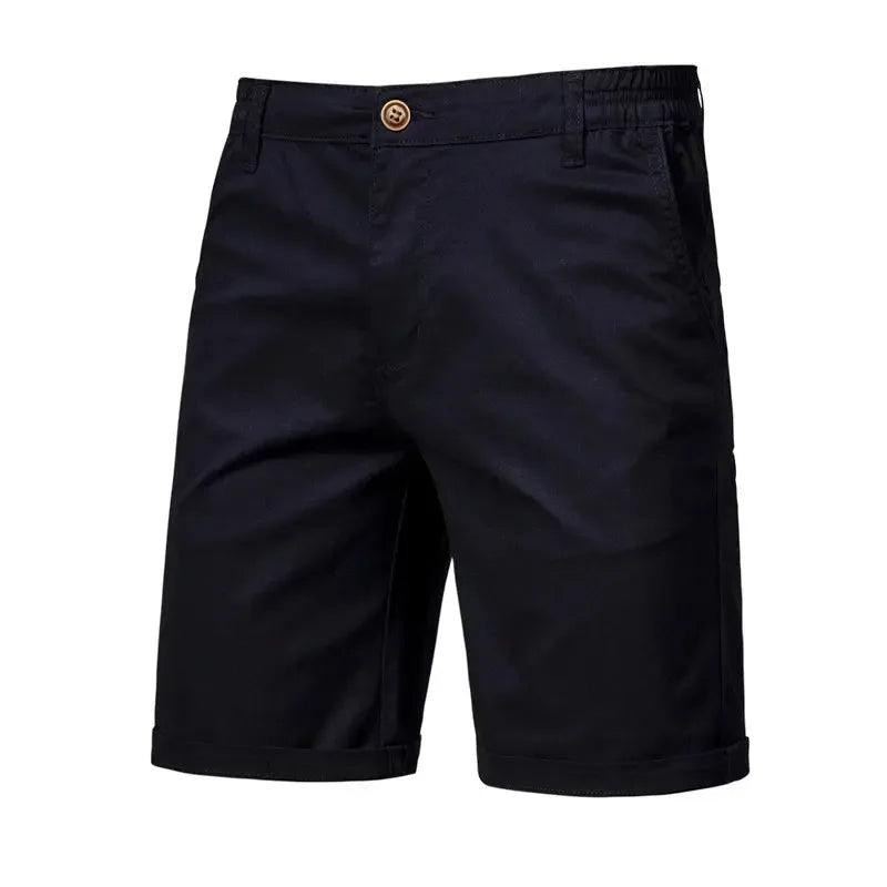 AIOPESON Men's 100% Cotton Solid Shorts - ShopHub