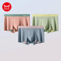 MiiOW Silky Men's Underwear - 3Pcs Cotton Antibacterial Seamless Breathable Boxers Briefs