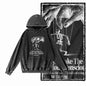 1984 Graphic Acid-Washed Black Streetwear Hoodie