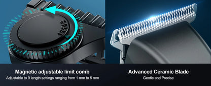 Kensen S25 Electric Trimmer - Adjustable Men's Razor Hair Cutting Machine and Beard Trimmer