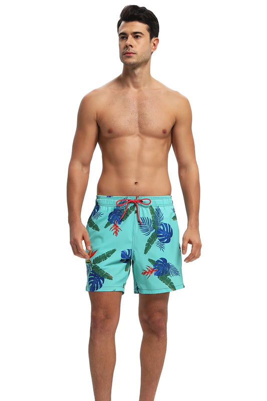 Men's breathable summer boardshorts by ShopHub NZ with quick-dry fabric, mesh liner, side pockets, suitable for gym and running.