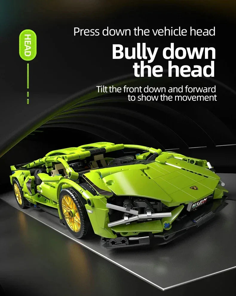 TOYLINX 1280Pcs Technical Building Blocks Racing Car Model - ShopHub