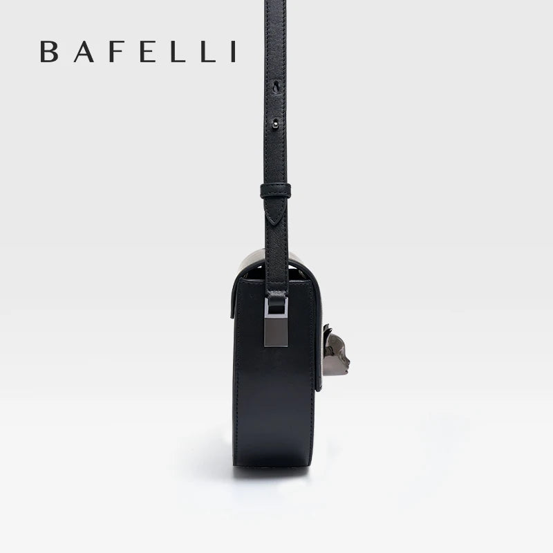 BAFELLI Genuine Leather Saddle Crossbody Bag