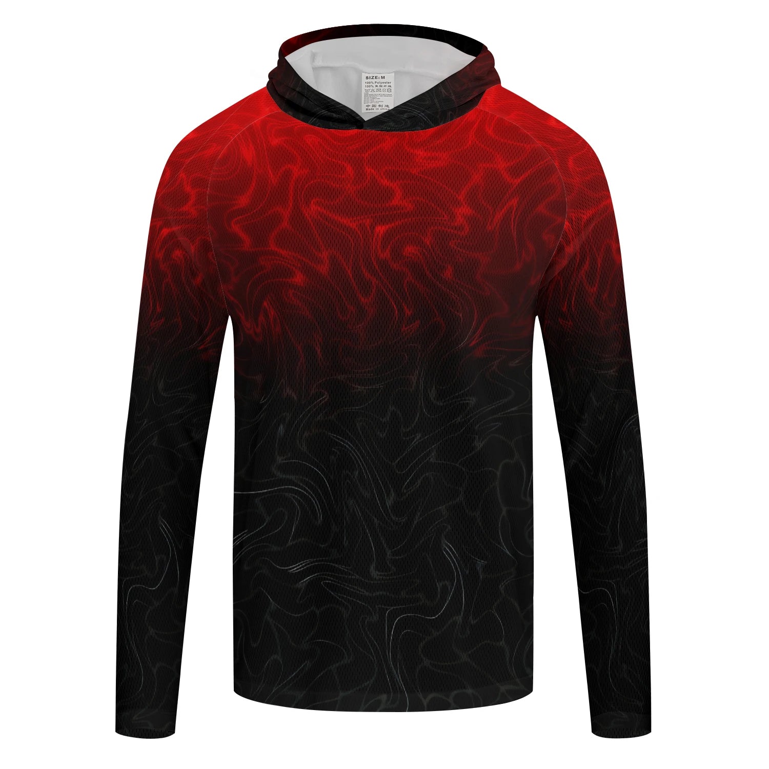 Men's Long Sleeve Fishing Shirt with Hoodie