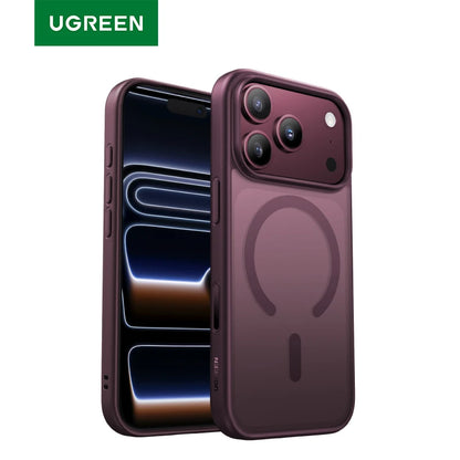 UGREEN Claret Magnetic Case for iPhone 18 17 Pro Max Case Shockproof Cover for iPhone 17 Pro Max 18pro Macsafe TPU Cases 2026