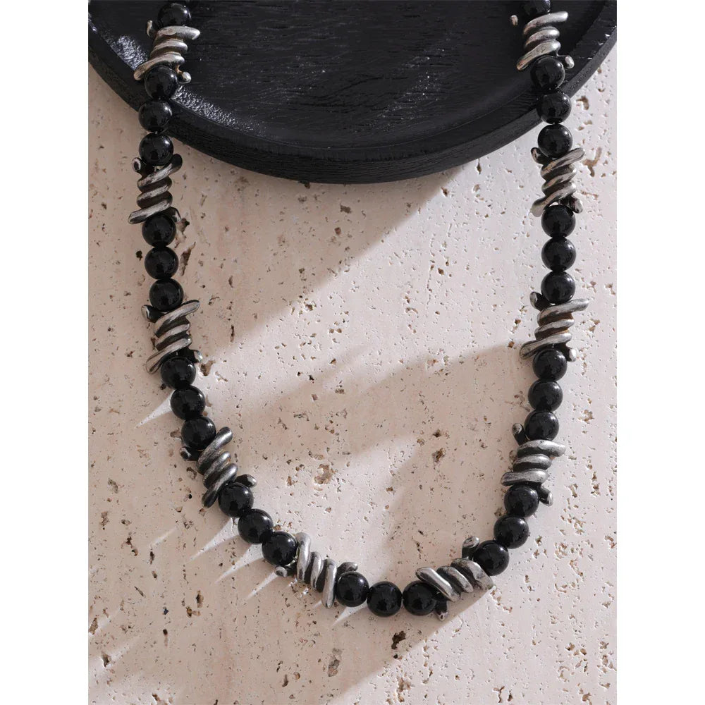 50cm Vintage Stainless Steel Chain Necklace - ShopHub