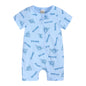 Kids Tales Playful Prints Cotton-Blend Short-Sleeve Baby Romper