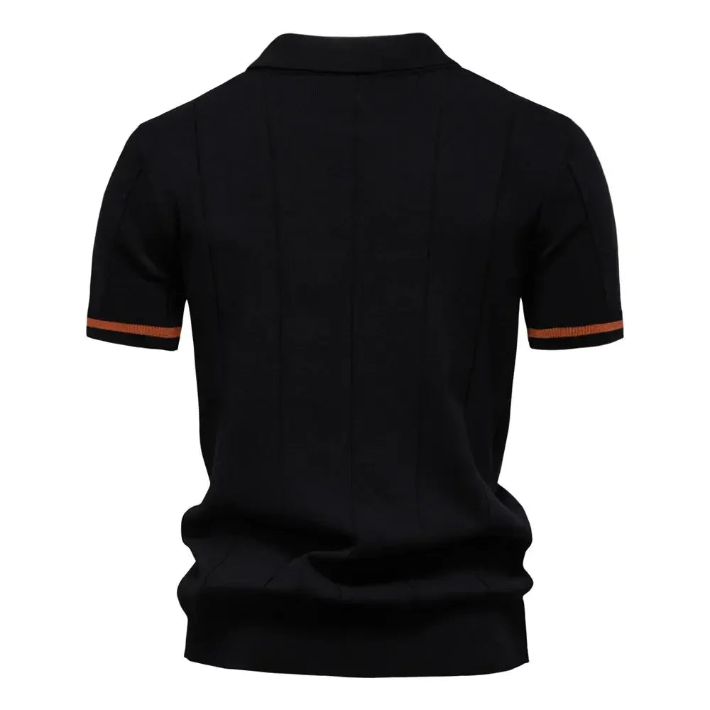 Men's Knit Cotton Polo Shirts - ShopHub