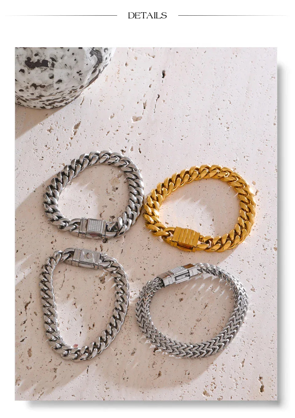 16 Cuban Chain Men's Bracelet Bangle - ShopHub