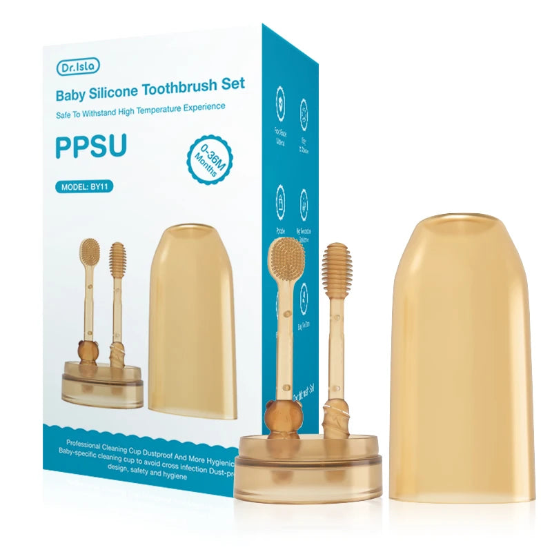 Dr.Isla 3-In-1 Baby Silicone Tongue Brush