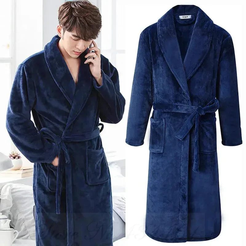 Men's Thick Flannel Robes - ShopHub