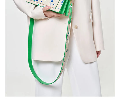 BAFELLI Floral Leather Flap Crossbody Bag