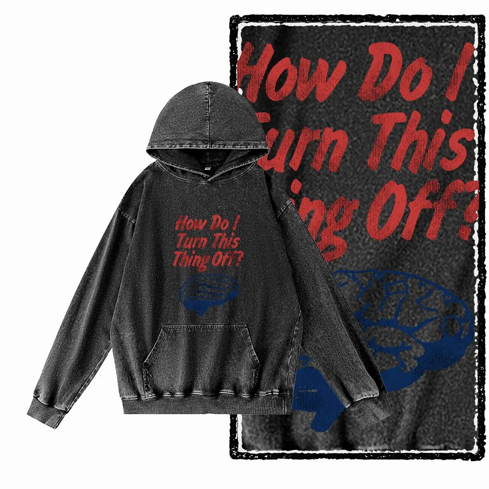 After Dark Acid-Washed Black Graphic Hoodie