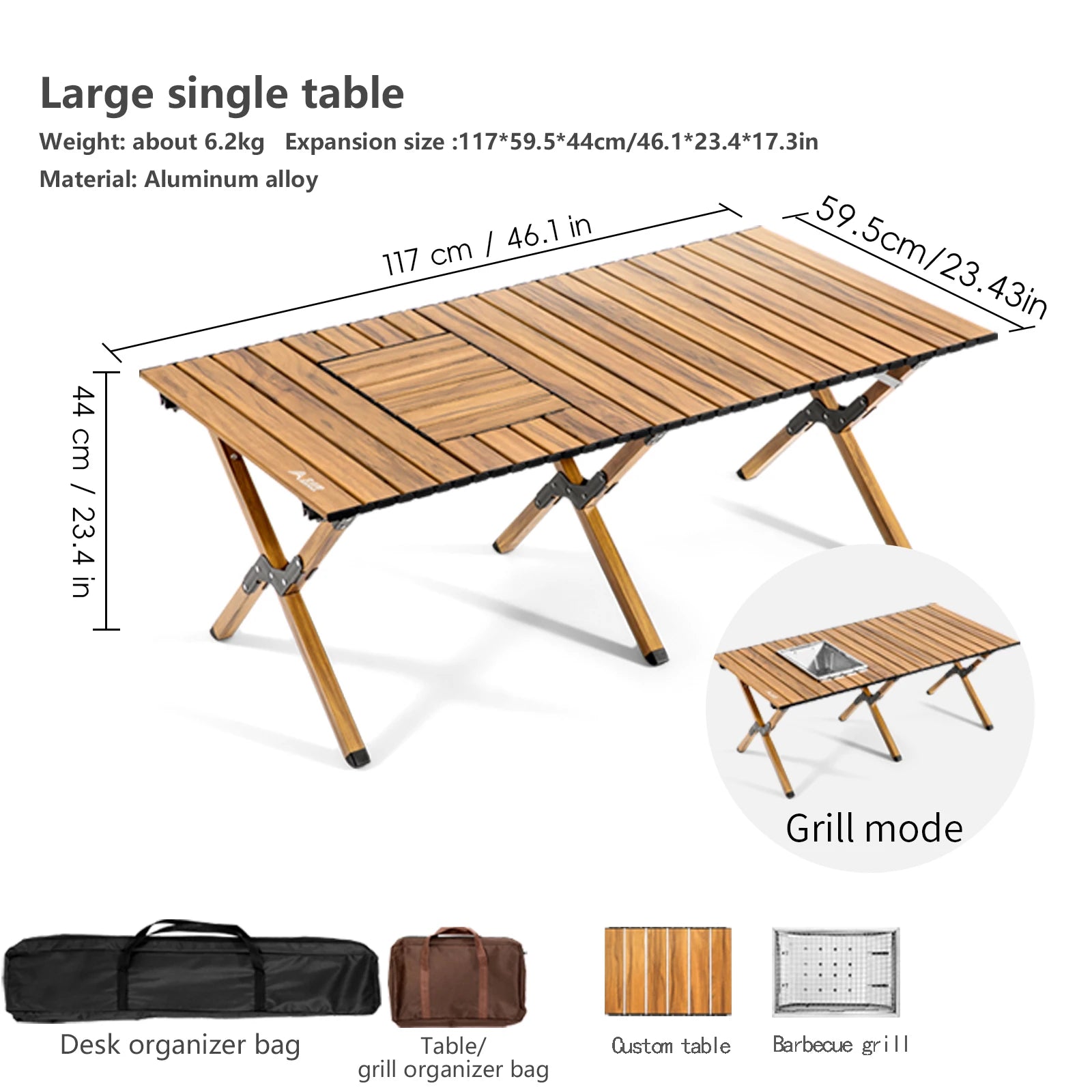 BISINNA Aluminum Alloy Custom Egg Roll Table