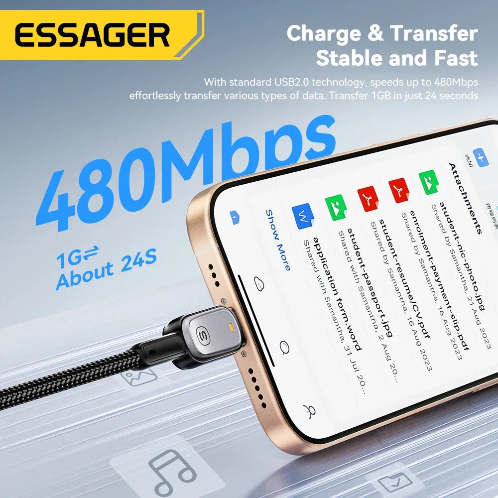 Essager LED 100W Type C to Type C Cable - ShopHub