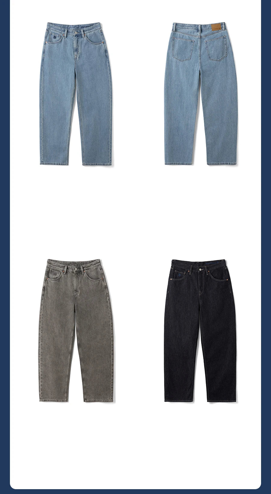 SIMWOOD High Standard 2026 Spring Summer New Baggy Style 12oz  Natural Hemp Cotton Blend  Fabric Jeans Men Vintage Denim Pants