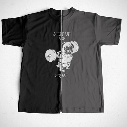 COOLMIND PU0117A Go Home or Go Hard Pug Cotton Tee