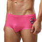 SEOBEAN Men's Ice Silk Underwear with Sexy Cartoon Pattern - Low Waist Half Hollow Boxers