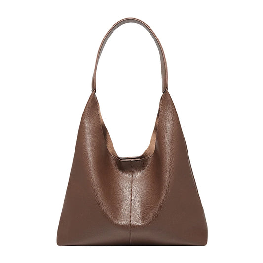 FOXER Women's Minimalist Split-Leather Hobo Bag