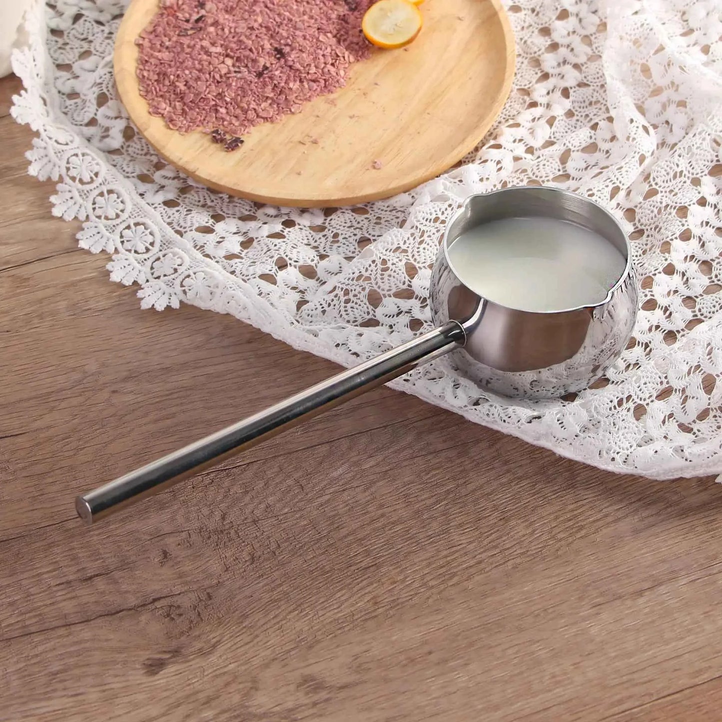 304 Stainless Steel Sauce Spoons with Long Handle - Food-Grade Kitchen Utensils for Oil, Seasoning & Baking, Dishwasher Safe