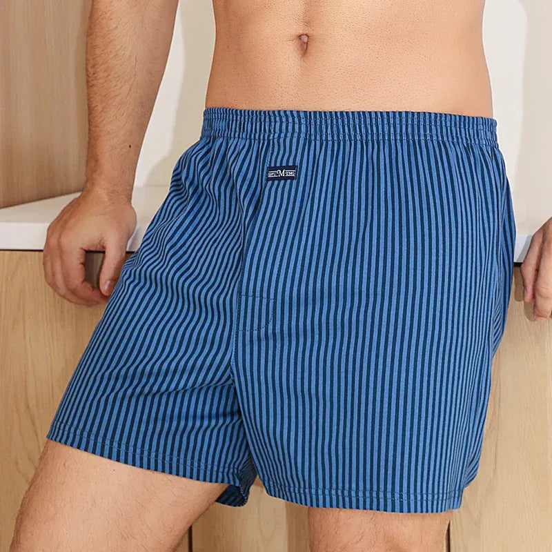 Men's 100% Cotton Plaid Pajama Shorts - ShopHub