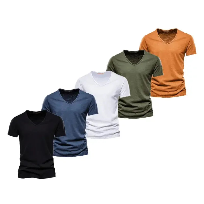 AIOPESON 5 Pack 100% Cotton T-Shirts - ShopHub