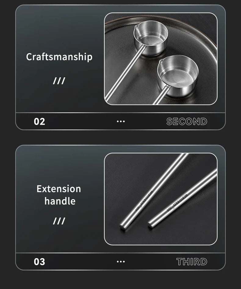 304 Stainless Steel Sauce Spoons with Long Handle